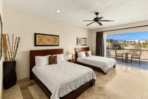 Picture of a bedroom looking out over the property